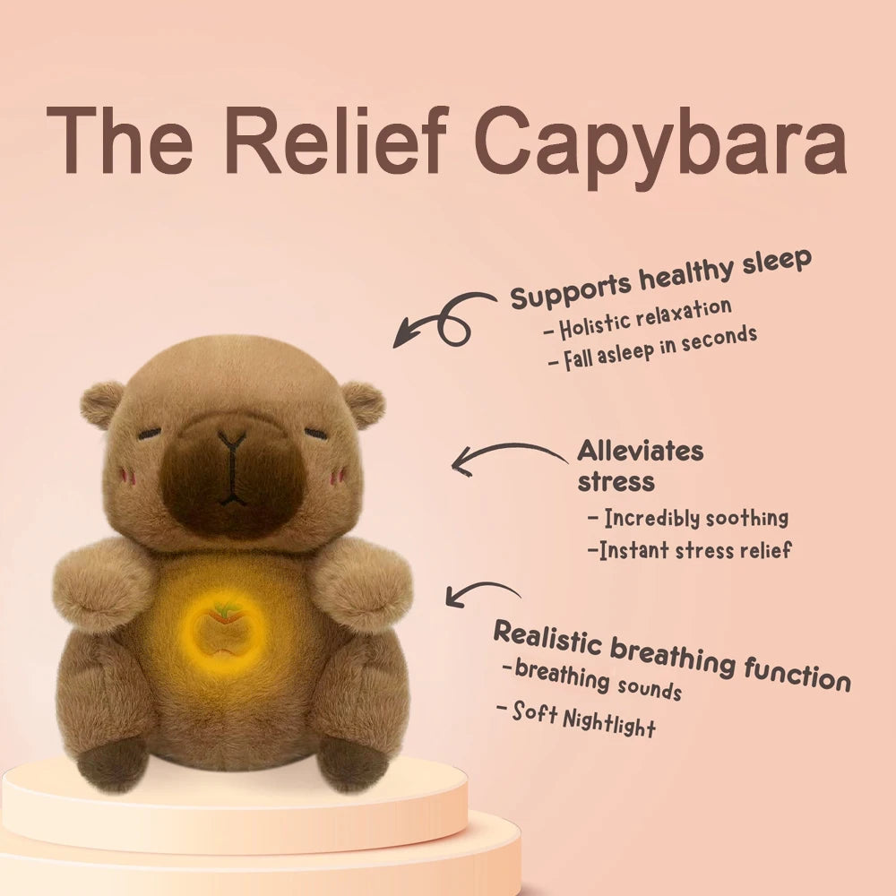 Breathing Baby Plush Toy - Soothing Music, Sound and Light