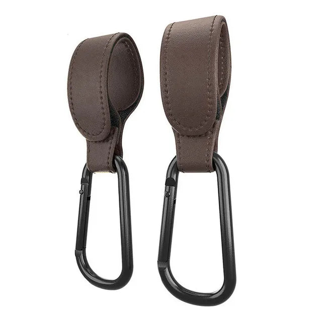 1-2pcs Leather Baby Bag Stroller Hook