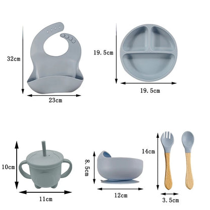 Children's Dishes Set Baby Silicone 6/8-piece