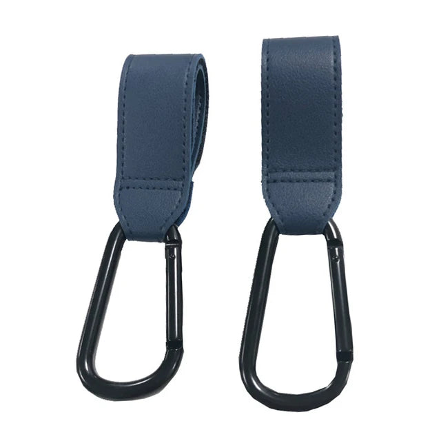 1-2pcs Leather Baby Bag Stroller Hook