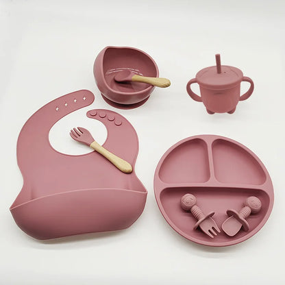 Children's Dishes Set Baby Silicone 6/8-piece