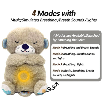 Breathing Baby Plush Toy - Soothing Music, Sound and Light