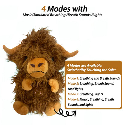 Breathing Baby Plush Toy - Soothing Music, Sound and Light