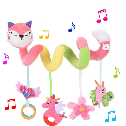 Car Seat Toys - Cute Fox Spiral Plush