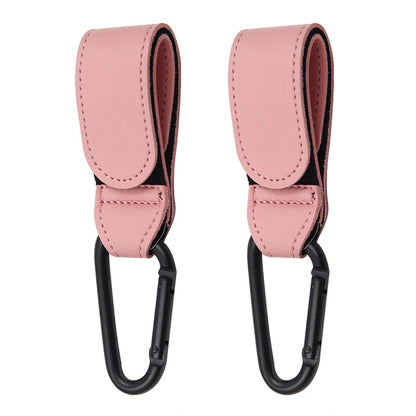 1-2pcs Leather Baby Bag Stroller Hook