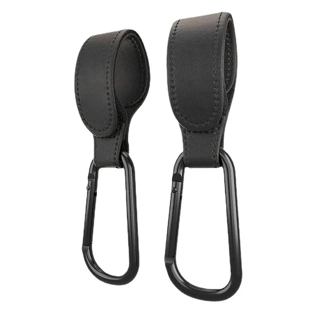 1-2pcs Leather Baby Bag Stroller Hook