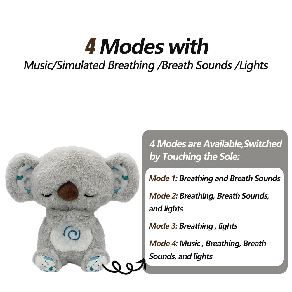 Breathing Baby Plush Toy - Soothing Music, Sound and Light