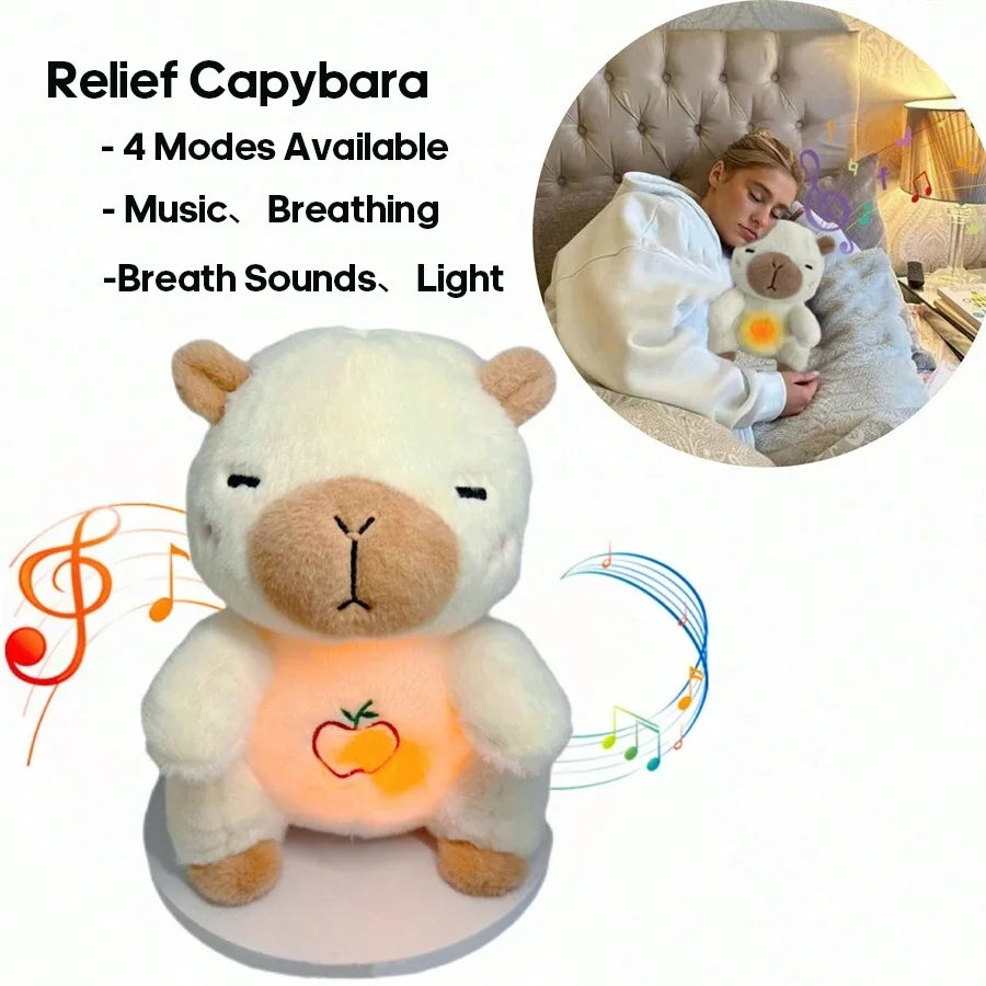 Breathing Baby Plush Toy - Soothing Music, Sound and Light