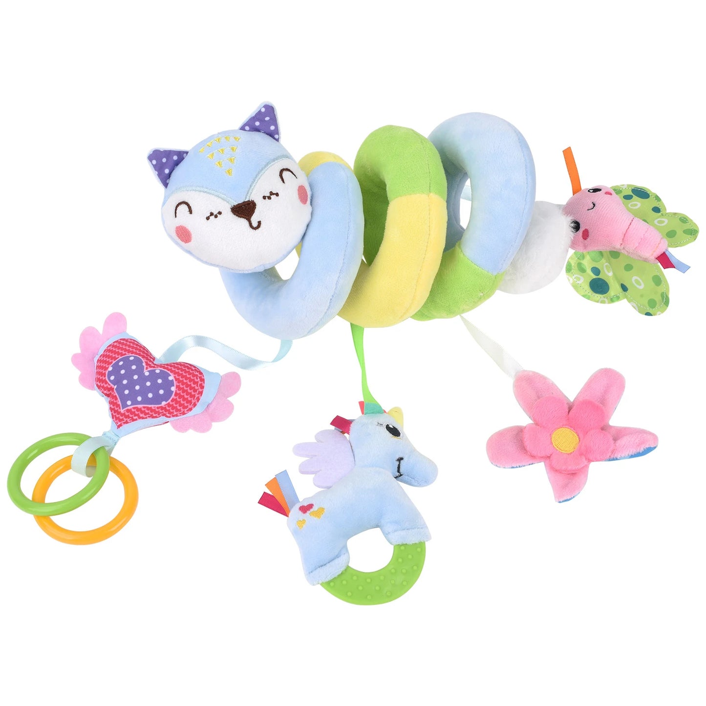 Car Seat Toys - Cute Fox Spiral Plush