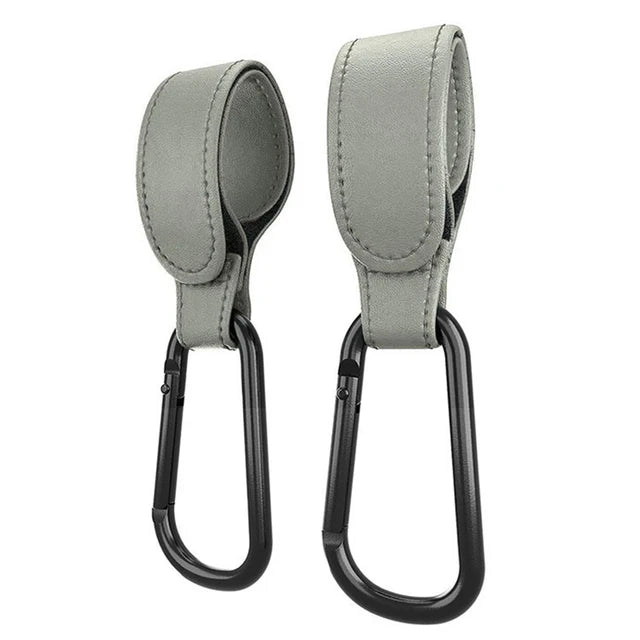 1-2pcs Leather Baby Bag Stroller Hook