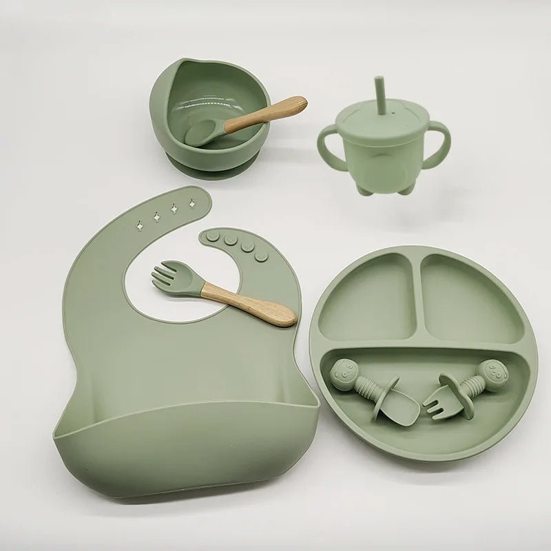 Children's Dishes Set Baby Silicone 6/8-piece