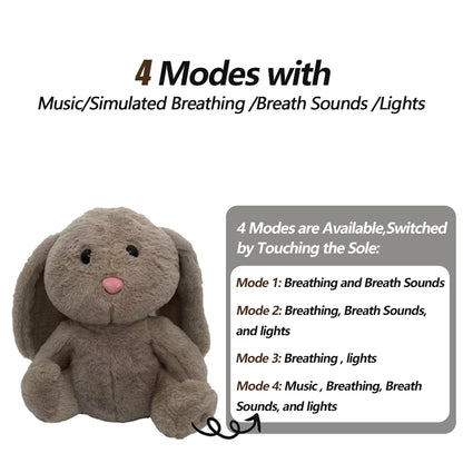 Breathing Baby Plush Toy - Soothing Music, Sound and Light