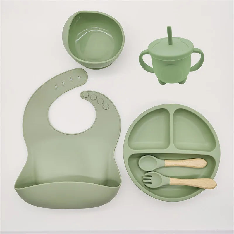 Children's Dishes Set Baby Silicone 6/8-piece