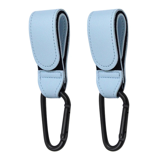 1-2pcs Leather Baby Bag Stroller Hook