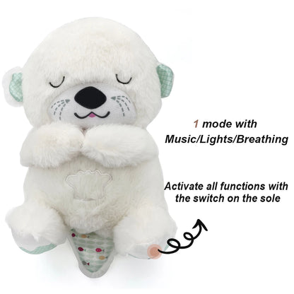 Breathing Baby Plush Toy - Soothing Music, Sound and Light