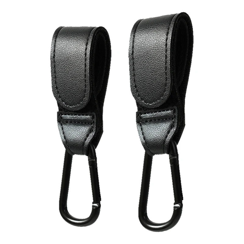 1-2pcs Leather Baby Bag Stroller Hook