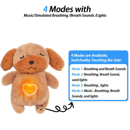 Breathing Baby Plush Toy - Soothing Music, Sound and Light